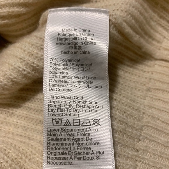 J.Crew Cream Fair Isle Mockneck Pullover Lambs Wool Cozy Sweater - Picture 10 of 10